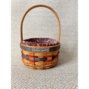Longaberger 1997 Inaugural Basket ComboPlastic Protector Red Blue Patriotic